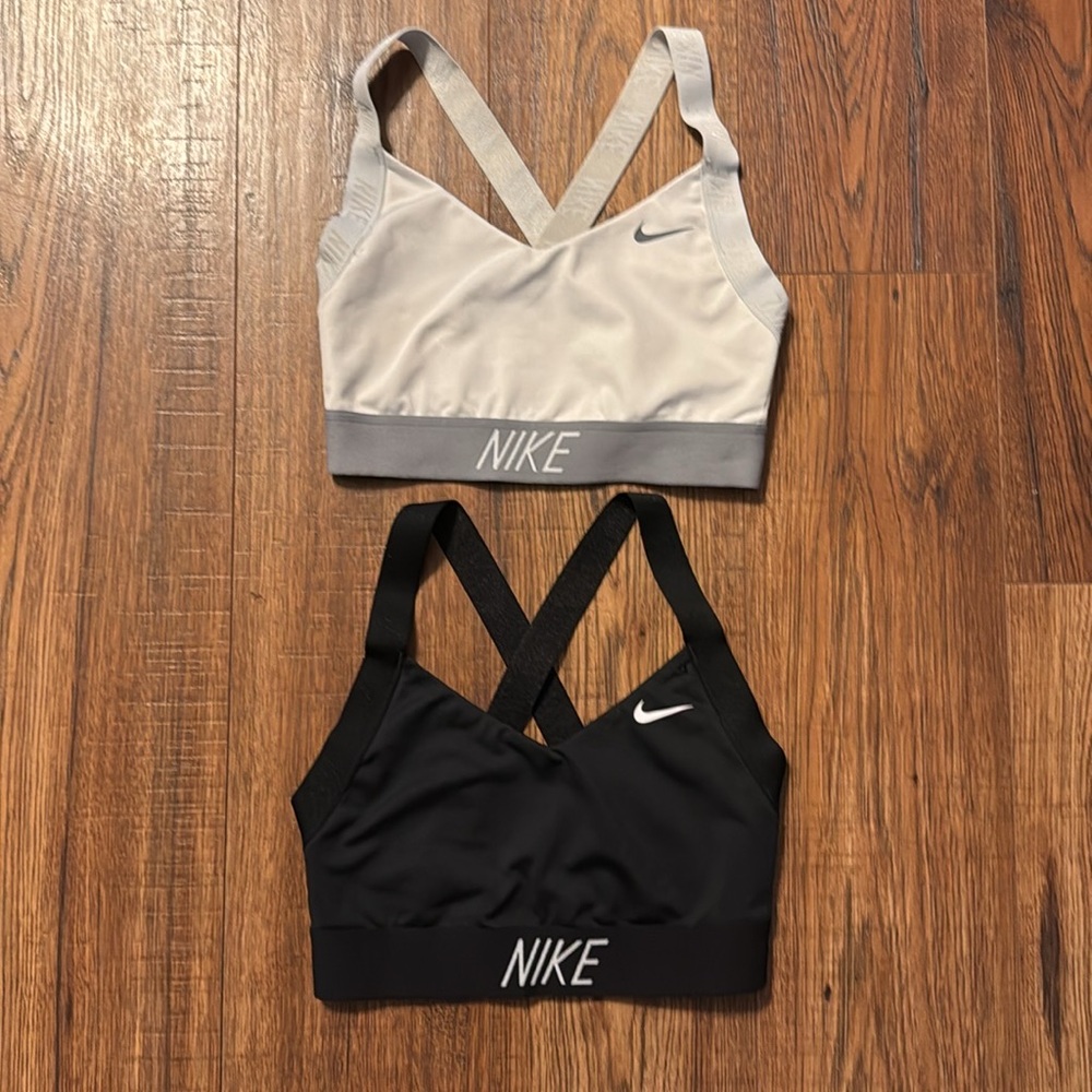 Nike Sports Bras in Black and Gray